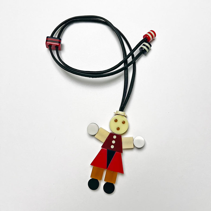 Multi-Color Polished Lucite Necklace: Boy