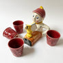 Vintage School Boy Teapot and Cups, 5 Piece Set, Made in Japan