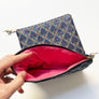 PATCH NYC Brocade Pouch: Blue & Red