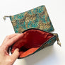 PATCH NYC Brocade Pouch: Teal & Gold