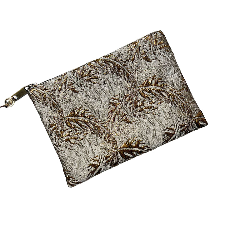 PATCH NYC Brocade Pouch: Gold & Silver
