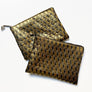 PATCH NYC Brocade Pouch: Golden Cubes