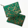 PATCH NYC Brocade Pouch: Emerald & Gold