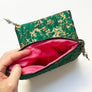 PATCH NYC Brocade Pouch: Emerald & Gold