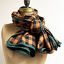 Rust & Black Check Flannel Scarf