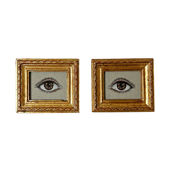 Don Carney Pair of Brown Eyes - Art Prints in Vintage Gold Leaf Frames