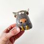 Vintage Bull Ceramic Incense Burner Made in Japan