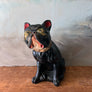 Vintage Seated Black Bulldog Decorative Object