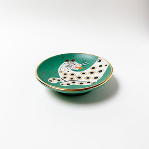 Waylande Gregory Small Bowl with Leopard Green