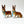 Paper Maché Rabbit Figurine with Vintage Blue Ribbon