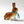 Paper Maché Rabbit Figurine with Vintage Blue Ribbon