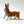 Paper Maché Rabbit Figurine with Vintage Blue Ribbon