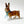 Paper Maché Rabbit Figurine with Vintage Blue Ribbon
