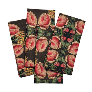 PATCH NYC Cabbage Rose Linen Napkins (Set of 4)