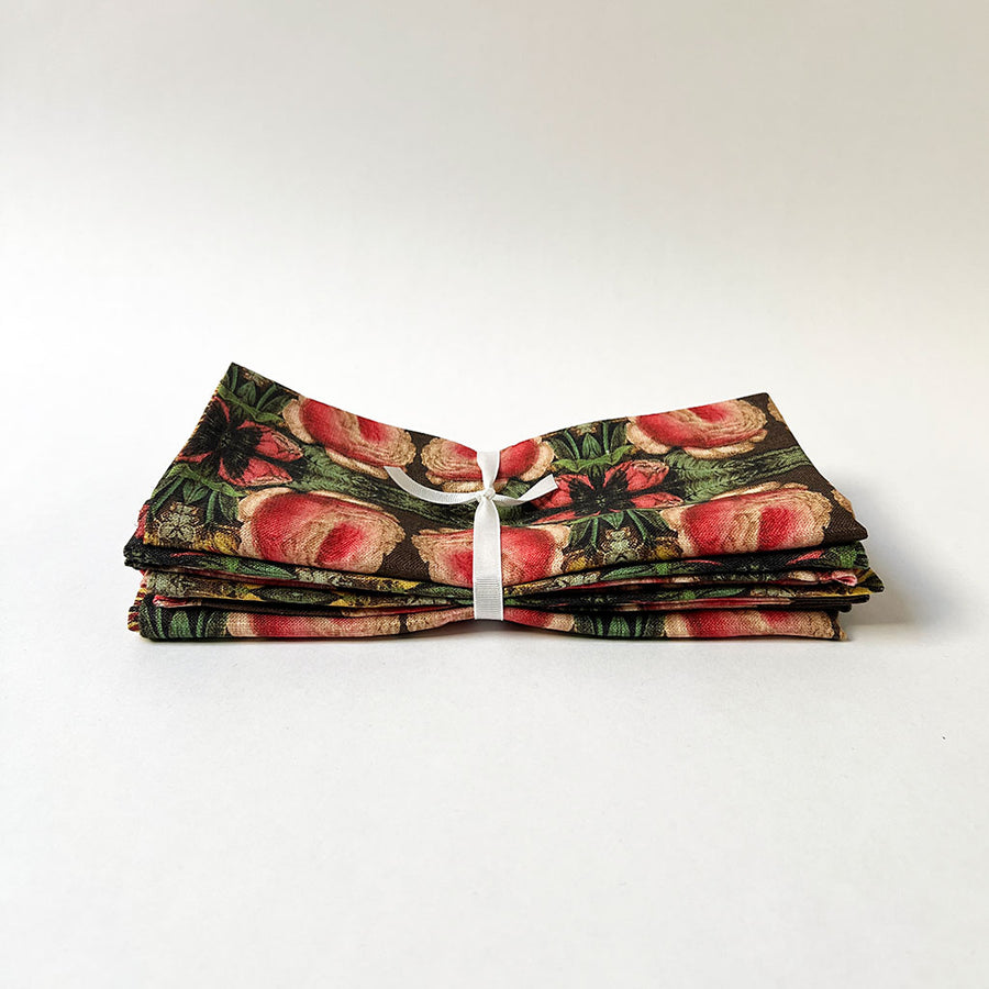 PATCH NYC Cabbage Rose Linen Napkins (Set of 4)