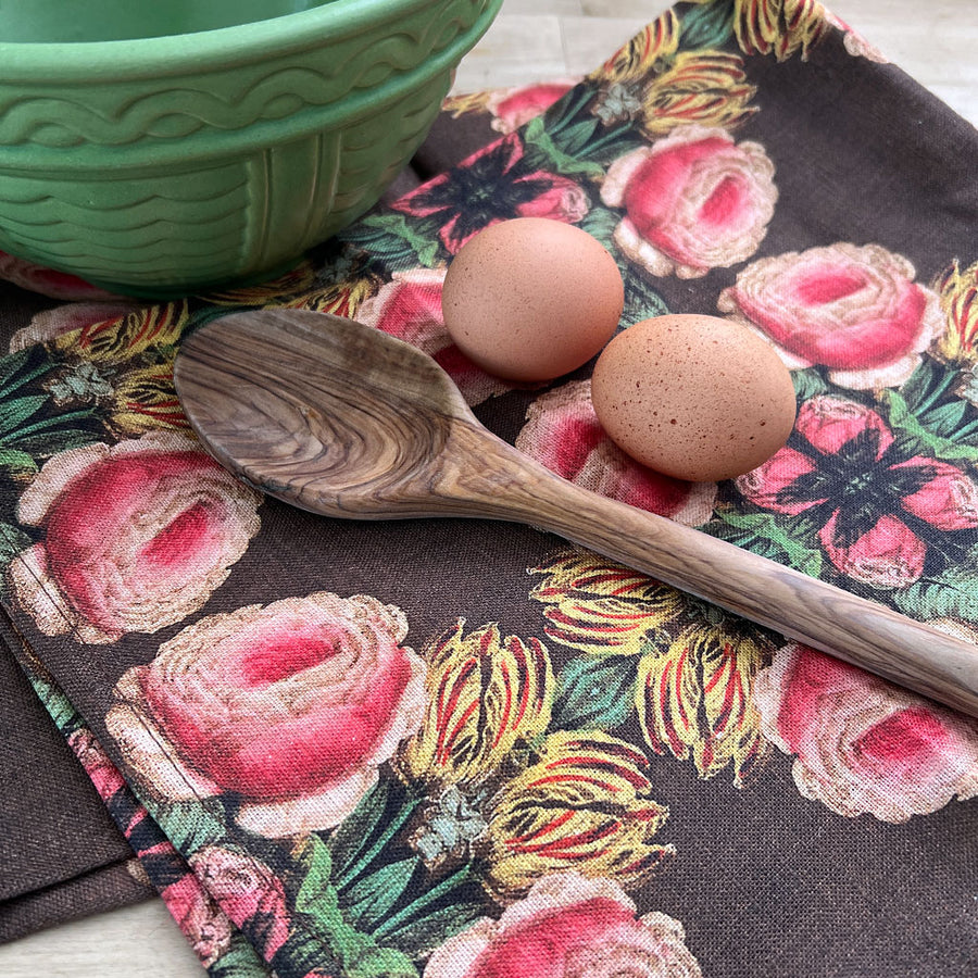 PATCH NYC Cabbage Rose Linen Tea Towel