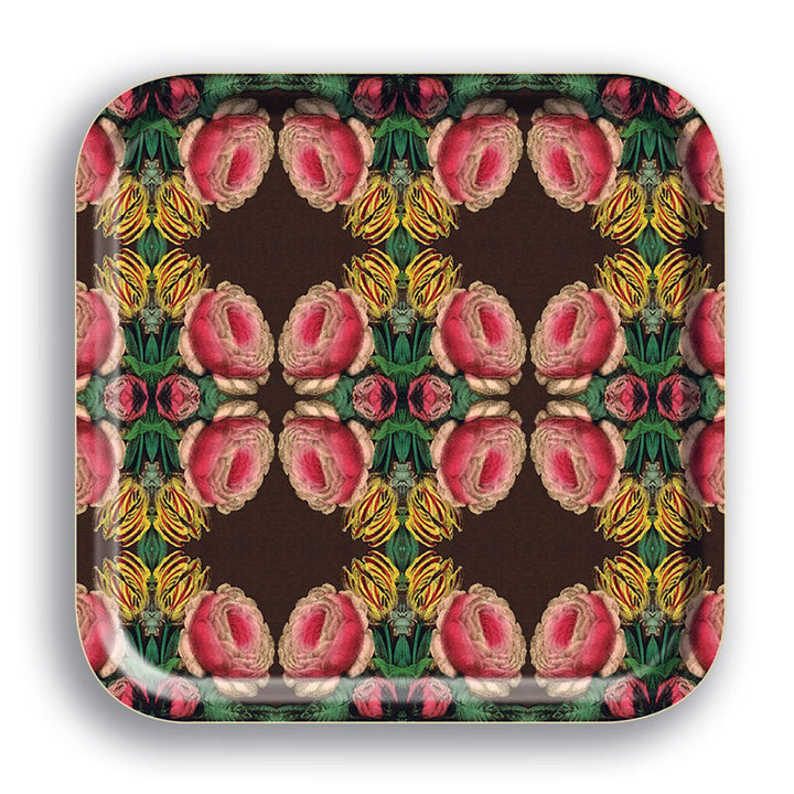 PATCH NYC Cabbage Rose Square Tray