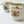 Vintage Ceramic Cachepots with Gold Accents (Set of 2)