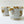 Vintage Ceramic Cachepots with Gold Accents (Set of 2)