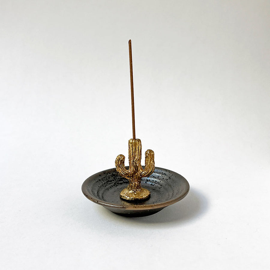 PATCH NYC Cactus Solid Brass Incense Burner