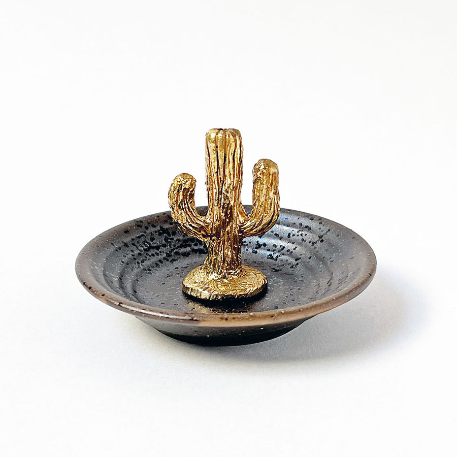 PATCH NYC Cactus Solid Brass Incense Burner