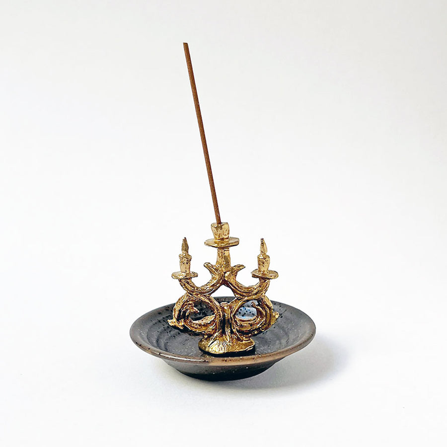 PATCH NYC Candelabra Solid Brass Incense Burner