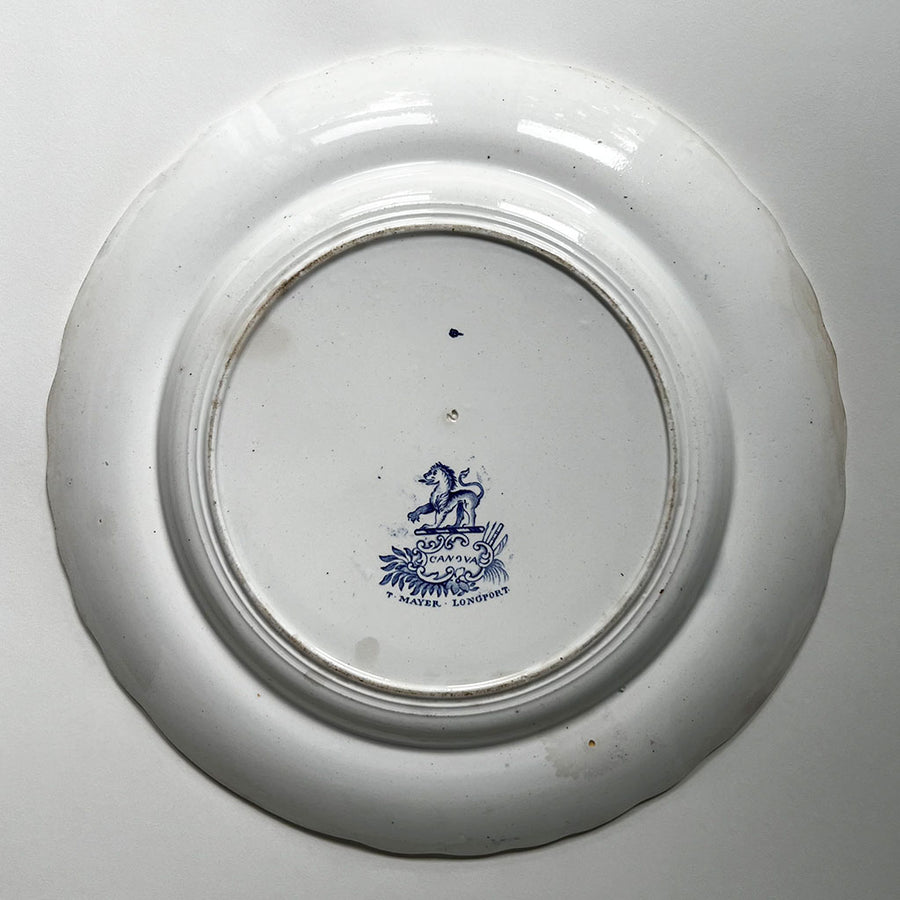 Vintage Blue Transferware T. Mayer Canova Dinner Plate Made in England