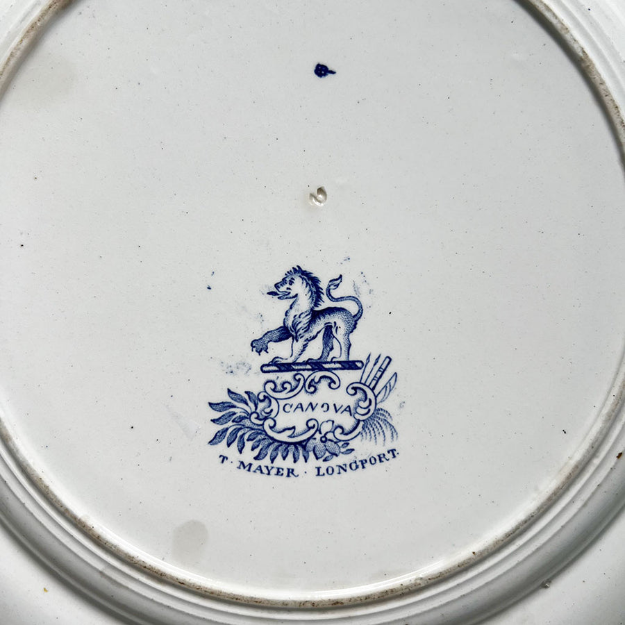 Vintage Blue Transferware T. Mayer Canova Dinner Plate Made in England