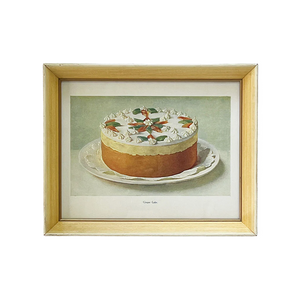 Ginger Cake Original Lithograph in Vintage Frame