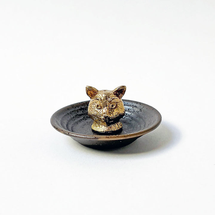 PATCH NYC Cat Head Solid Brass Incense Burner