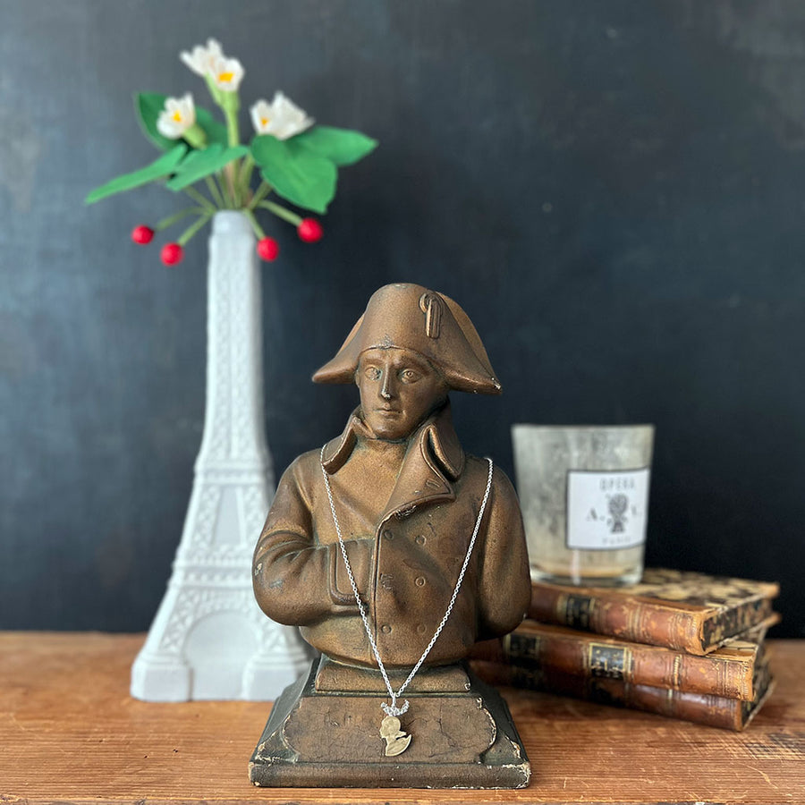 Vintage Napoleon Bust on Stand Decorative Object