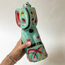 Vintage Chalkware Blue Elephant in a Hat