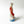 Vintage Chalkware Seated Dog on a Blue Base