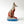 Vintage Chalkware Seated Dog on a Blue Base