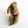 Vintage Chalkware Seated Puppy Figurine