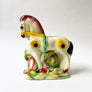 Vintage Chalkware Prancing Horse with Red Mane