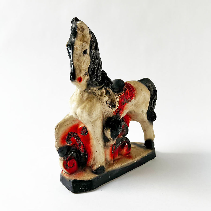 Vintage Chalkware Prancing Horse