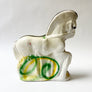 Vintage Chalkware Prancing Horse with Red Mane