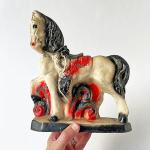 Vintage Chalkware Prancing Horse