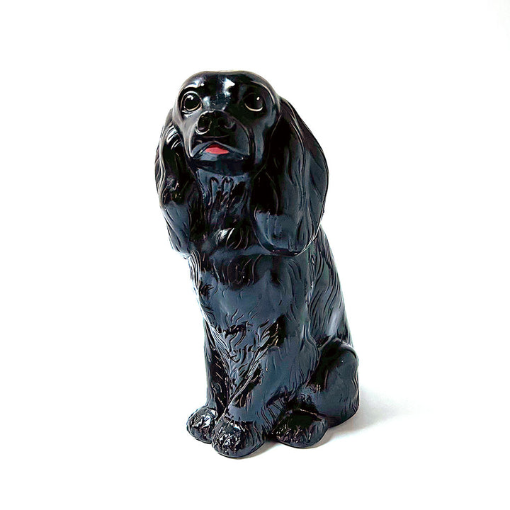 Vintage Chalkware Cocker Spaniel Dog Bank Figurine