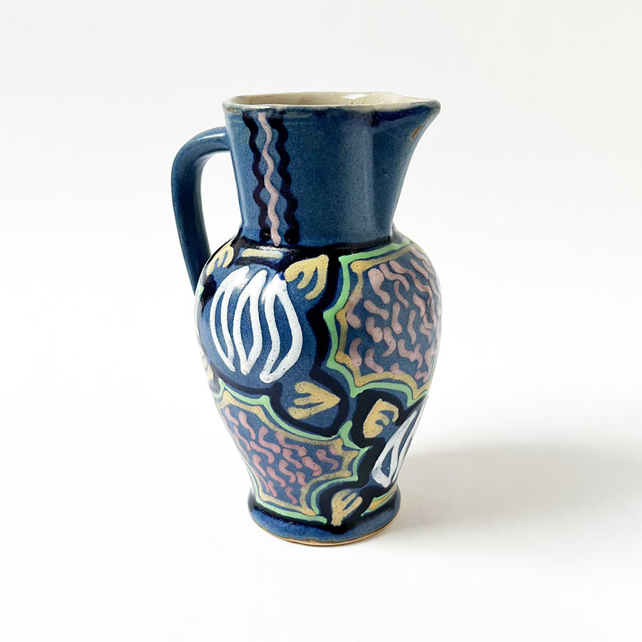 Vintage Hand Decorated Ceramic Pitcher