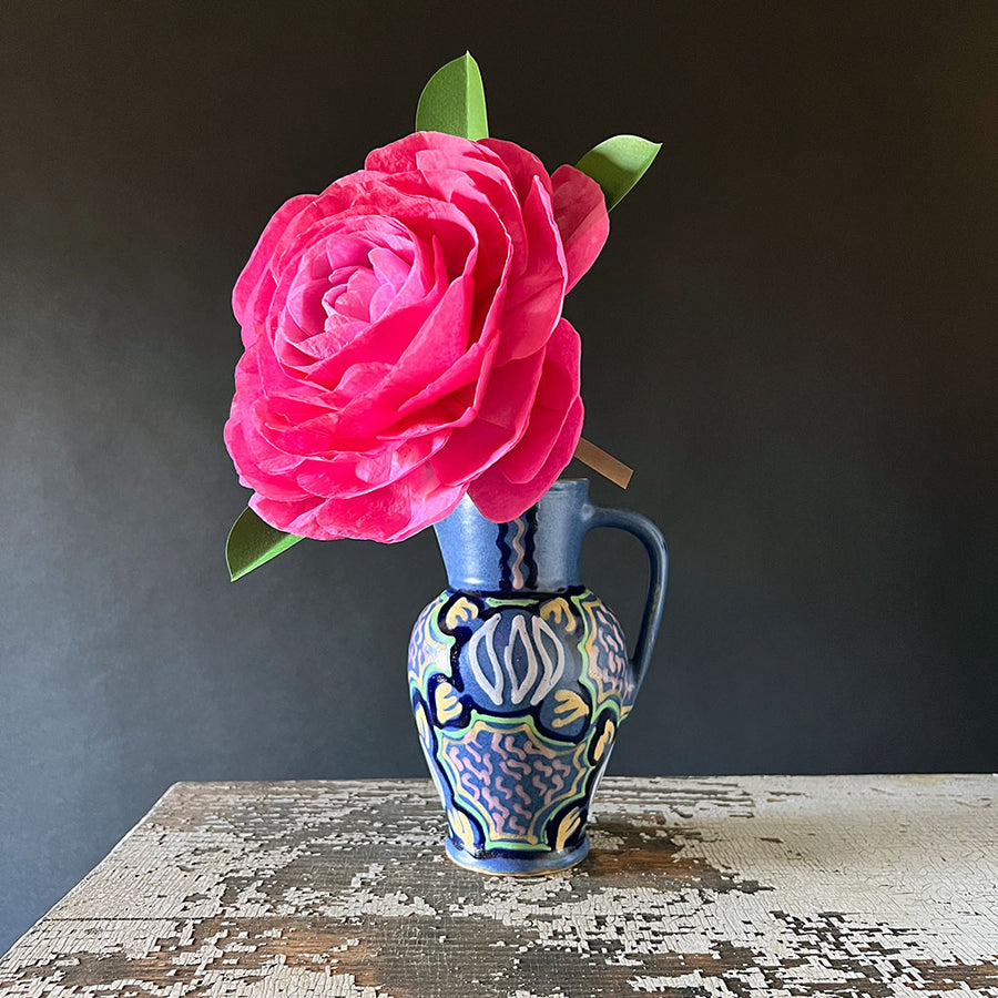 Vintage Hand Decorated Ceramic Pitcher