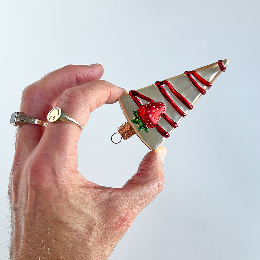 New York City Cheesecake Glass Ornament