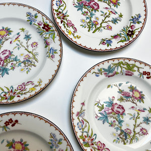 Vintage Mintons Decorated Ceramic Plates Made in England (Set of 4)