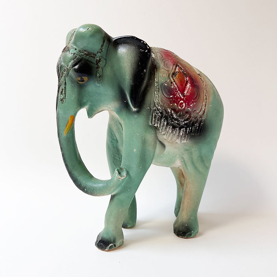 Vintage Chalkware Elephant Figurine