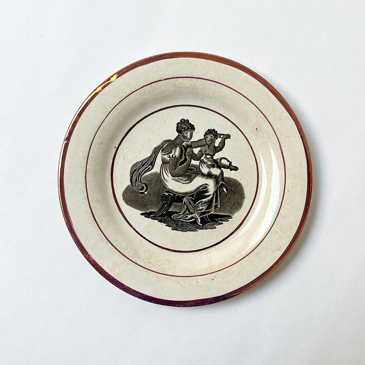 Vintage Classical Empire Illustrated Decorative Ceramic Plate
