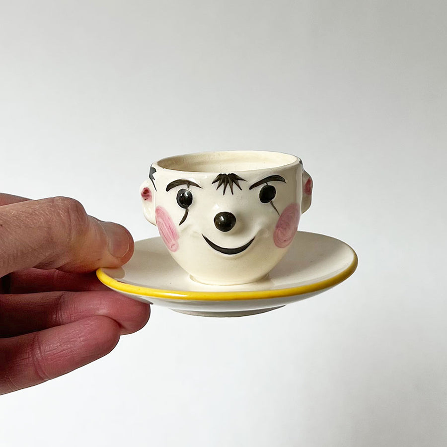 Vintage Stacked Ceramic Breakfast Set Clown Made in Japan