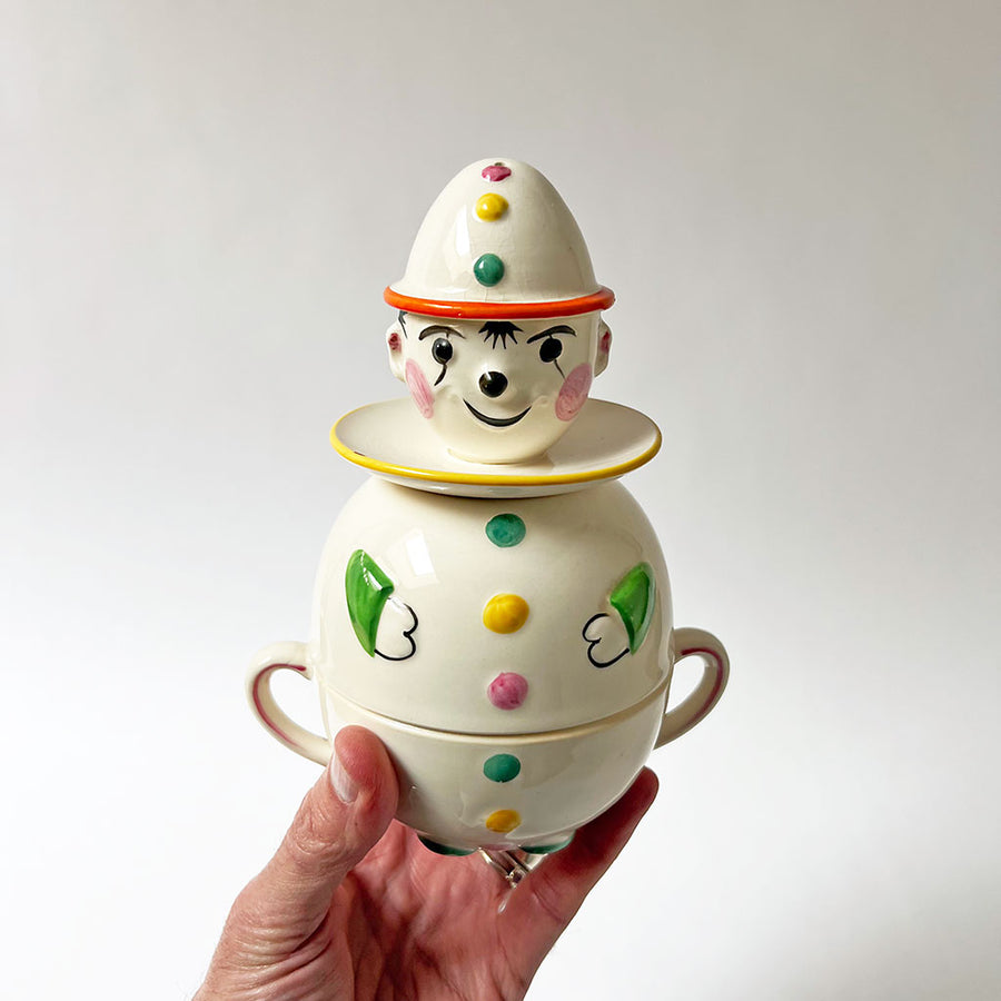 Vintage Stacked Ceramic Breakfast Set Clown Made in Japan