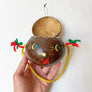 Vintage Hawaii Souvenir Coconut Face Purse