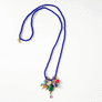 Collage Necklace: Royal Blue with Bear Charm (S26C)